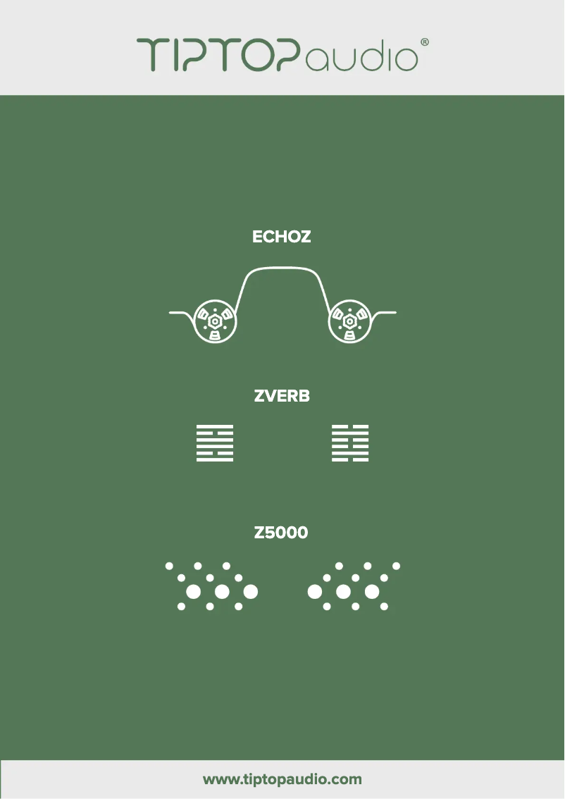 Page 1 of the manual User Manual Tiptop Audio ECHOZ