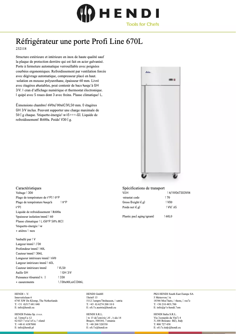 Page 1 of the manual Technical Sheet Arktic 232118