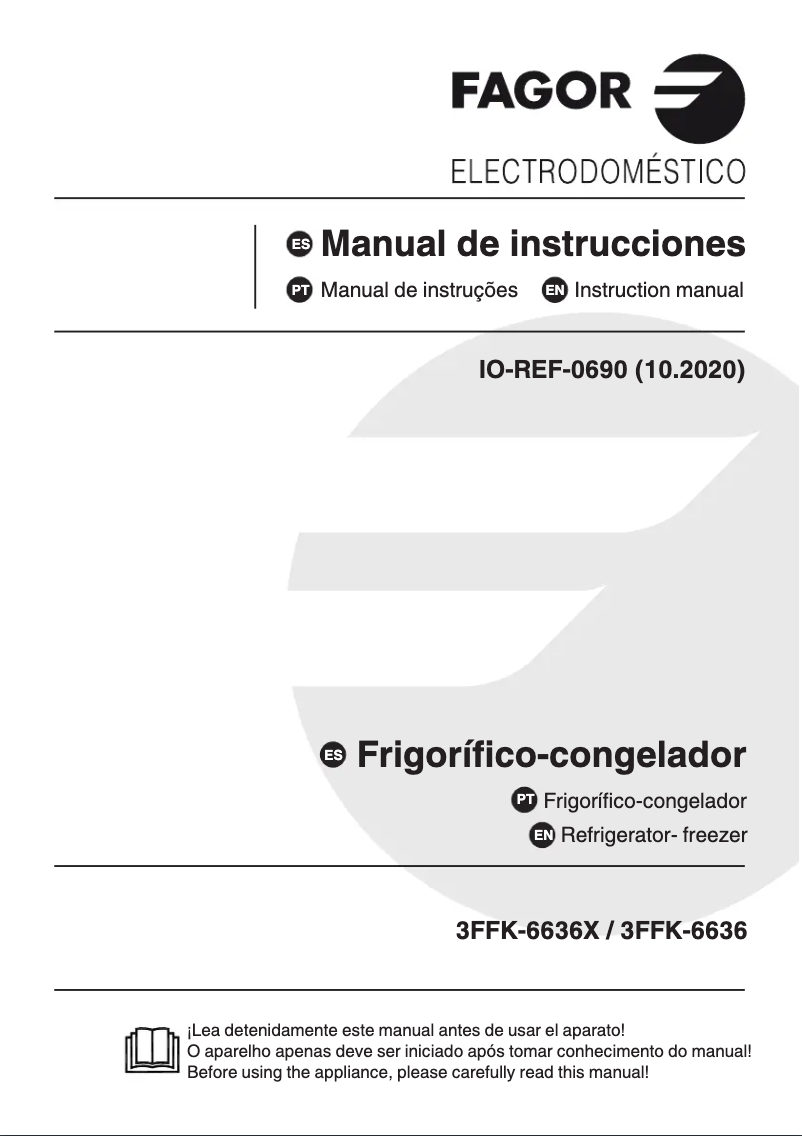 First page image of the manual for 3FFK-6636X