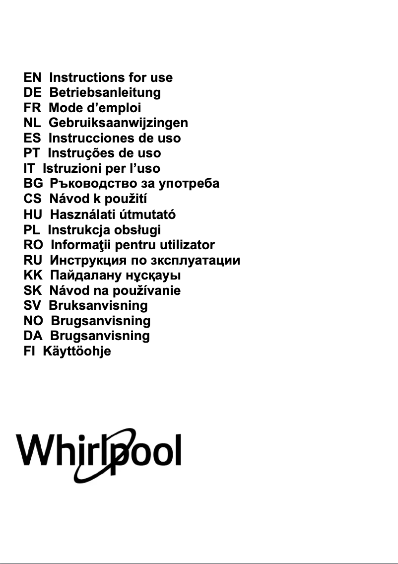 Page 1 of the manual Instruction Manual Whirlpool AKR 650/1 IX