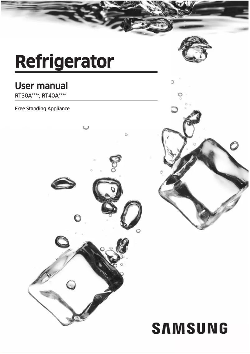 First page image of the manual for RT30A3300SA