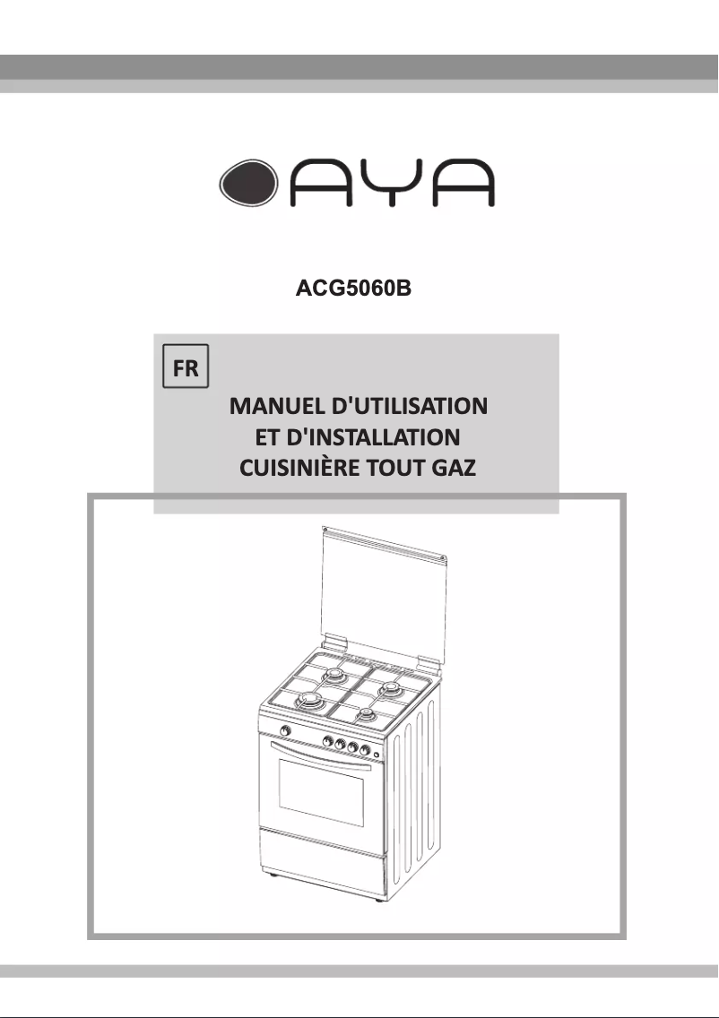 Page 1 of the manual User Manual AYA ACG5060B