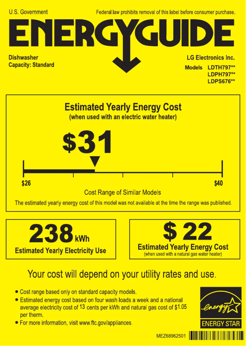 Page 1 of the manual Energy Label LG LDTH7972D