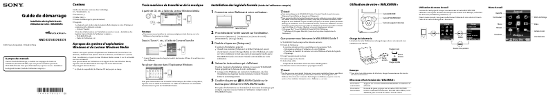 First page image of the manual for NWZ-E374