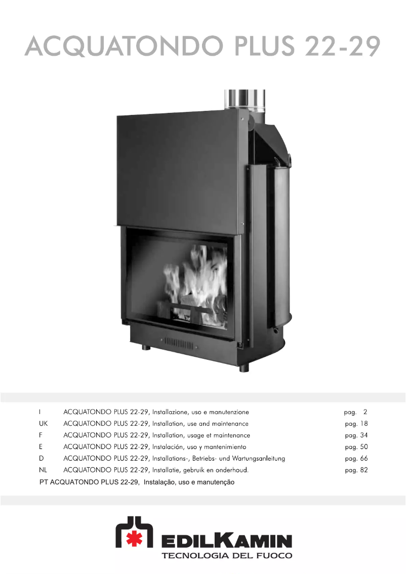 First page image of the manual for ACQUATONDO PLUS