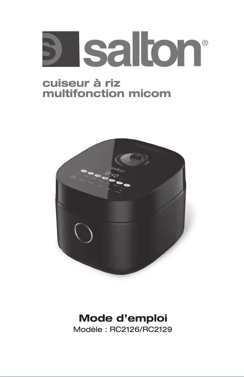 First page image of the manual for RC2129