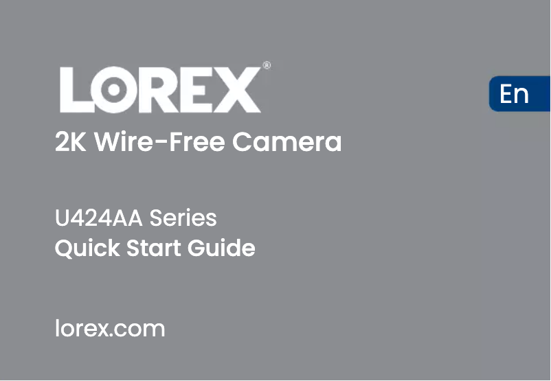 First page image of the manual for U424AAG-E