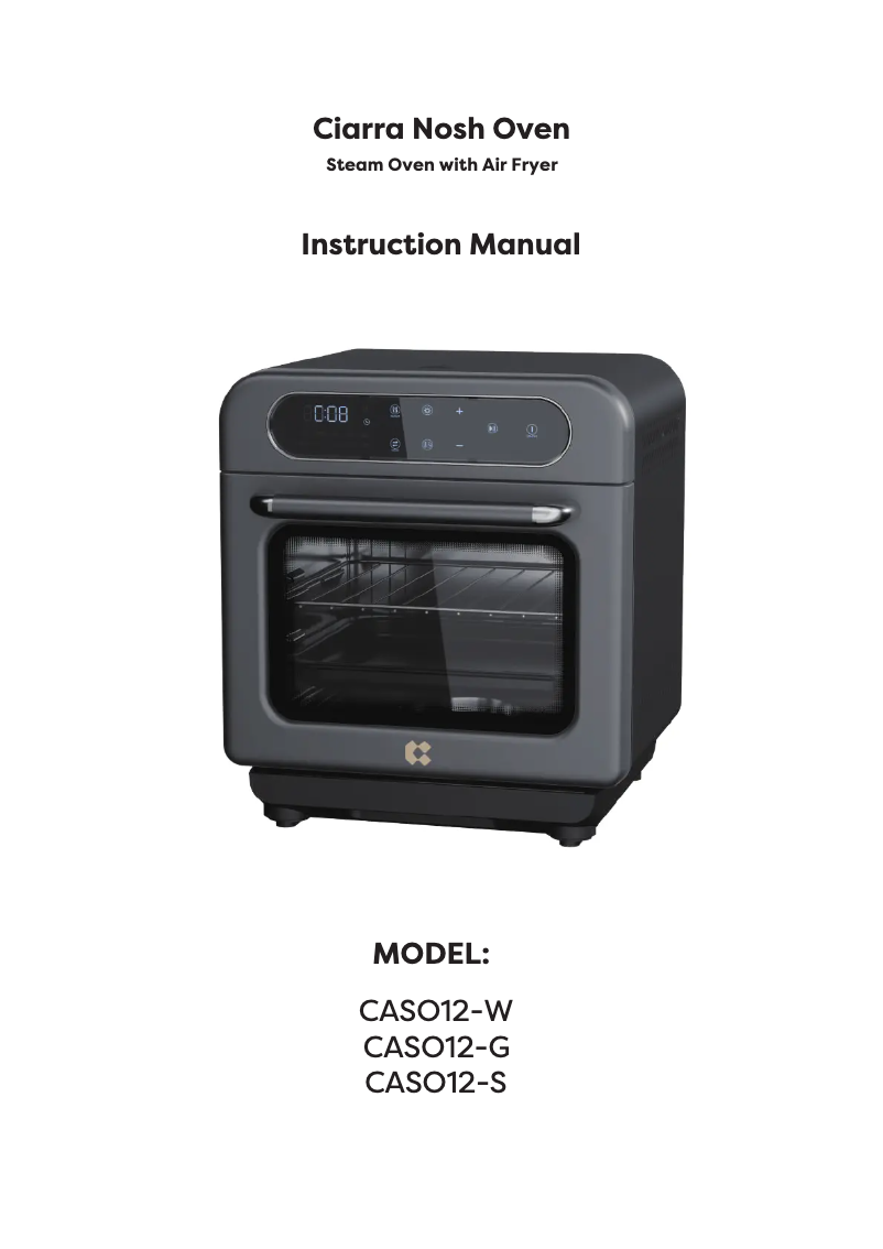 First page image of the manual for CASO12-G