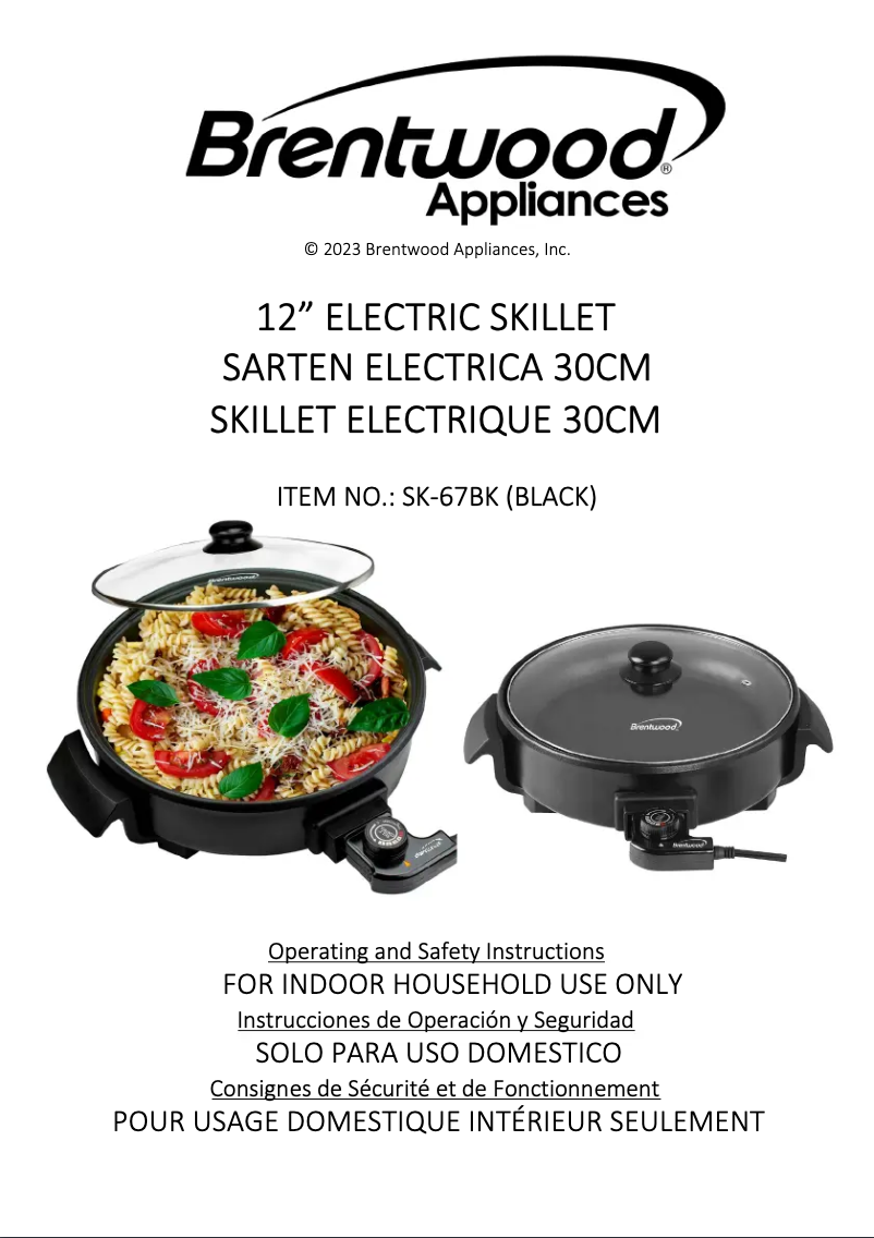 Page 1 of the manual User Manual Brentwood SK-67BK