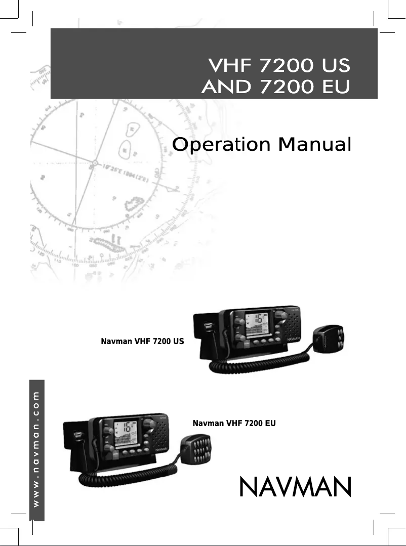 Page 1 of the manual User Manual Navman VHF 7200 EU