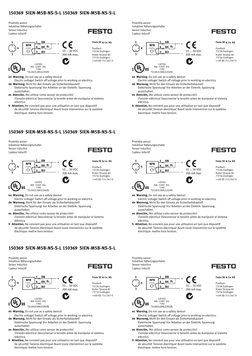 First page image of the manual for SIEN-M5B-NS-S-L