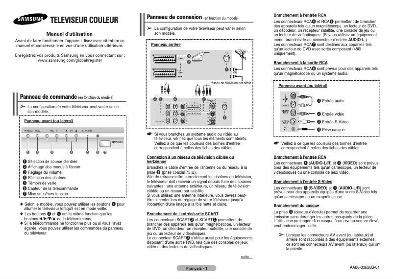 First page image of the manual for CS-29K30MH