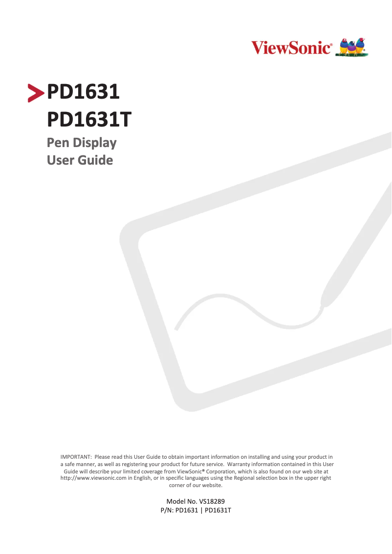 Image de la première page du manuel de l'appareil PD1631