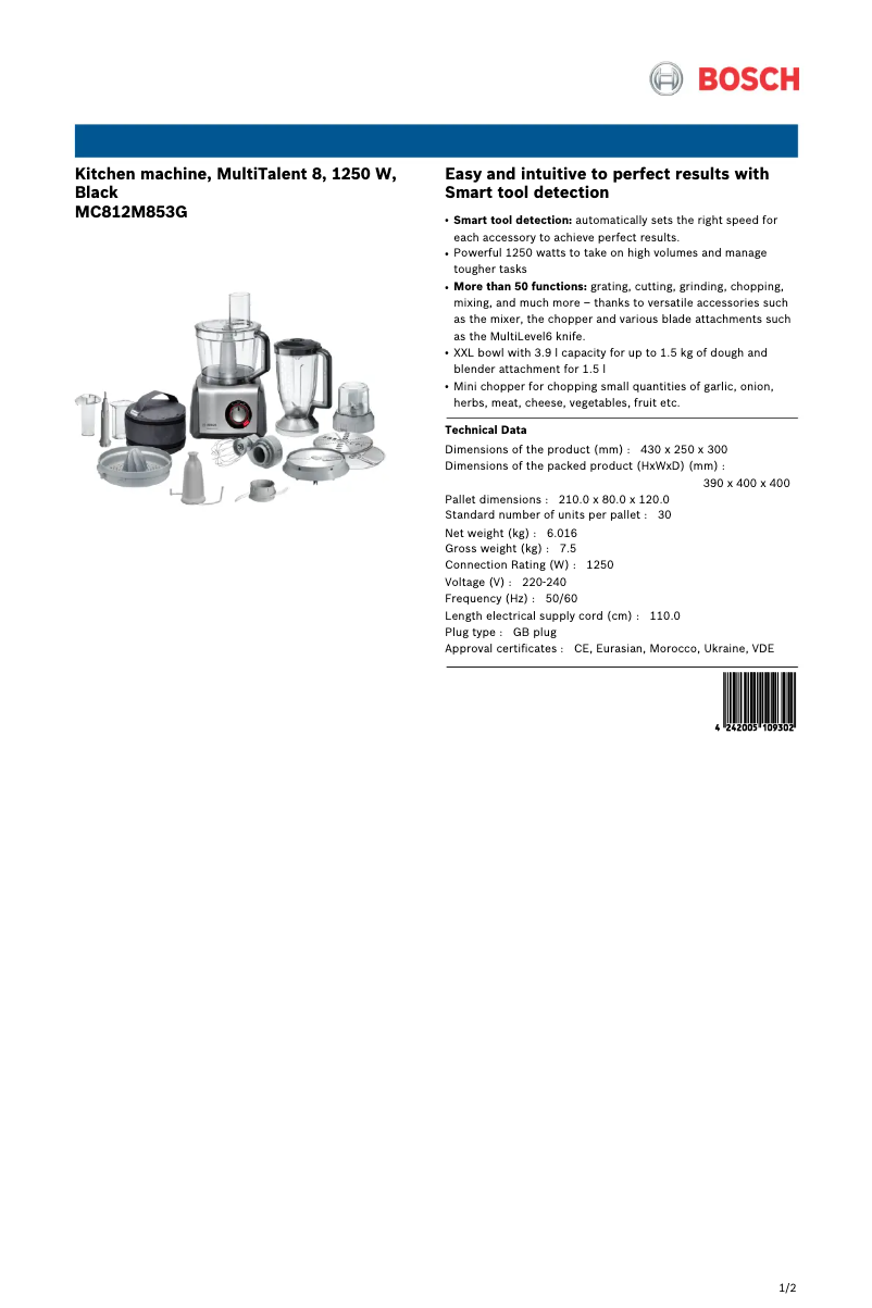 First page image of the manual for MC812M853G