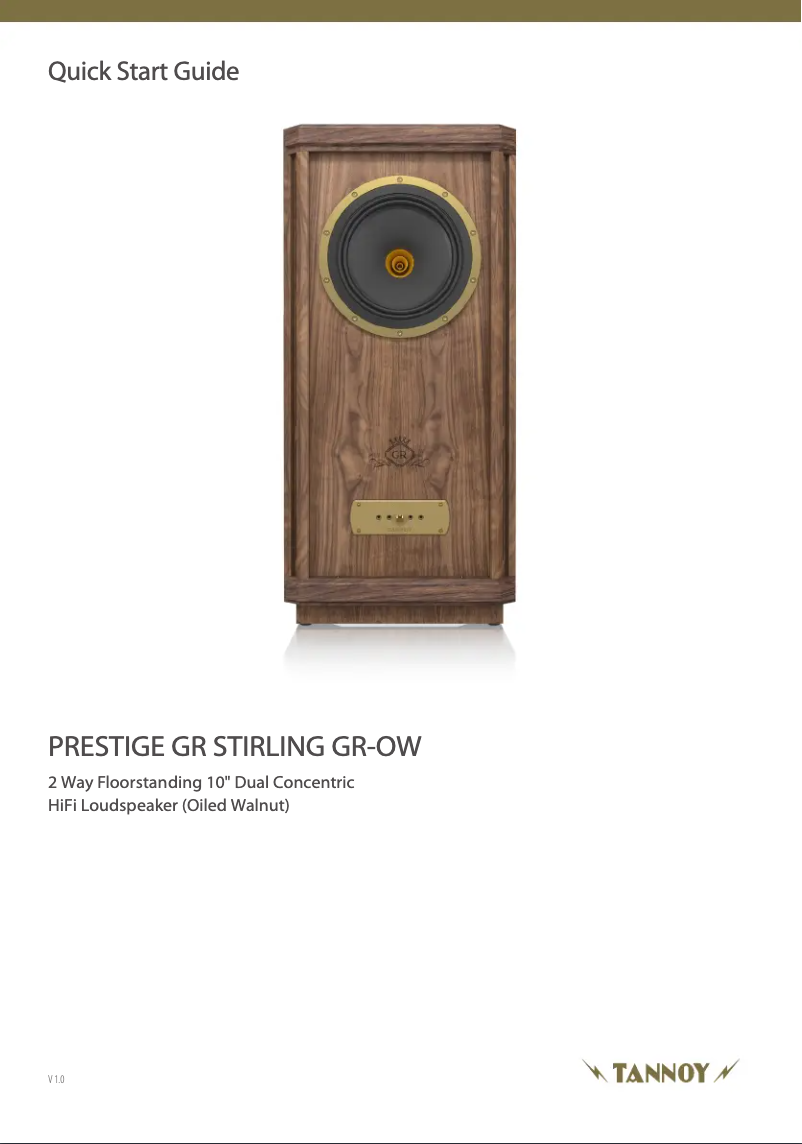 First page image of the manual for Stirling GR-OW