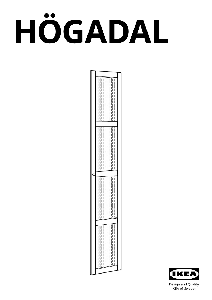 Page 1 of the manual User Manual Ikea HÖGADAL 305.332.85