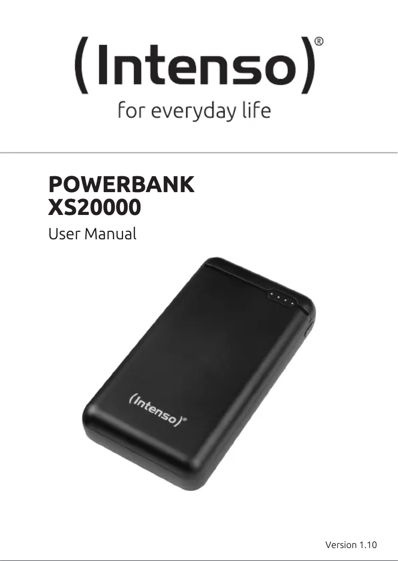 First page image of the manual for XS20000