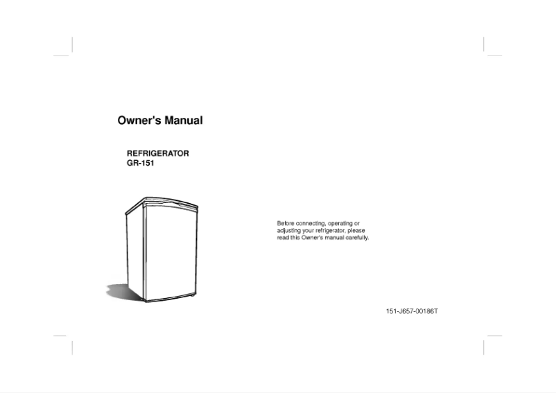 First page image of the manual for GR-151KF