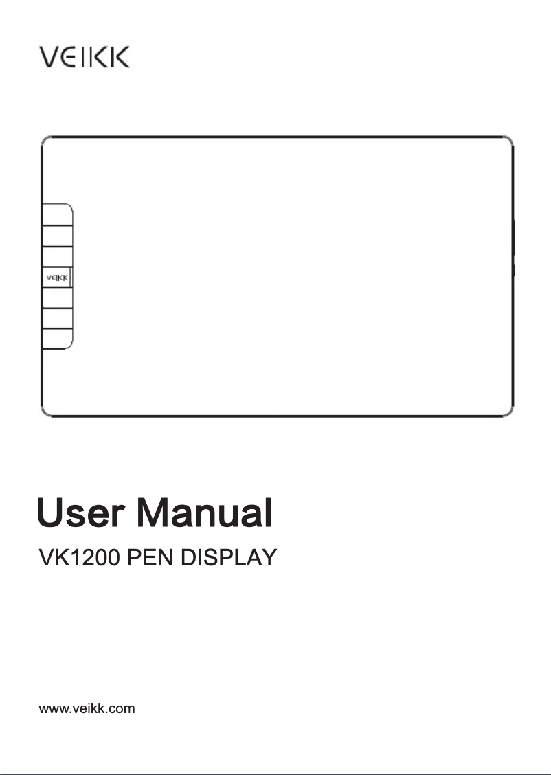 Page 1 of the manual User Manual veikk VK1200