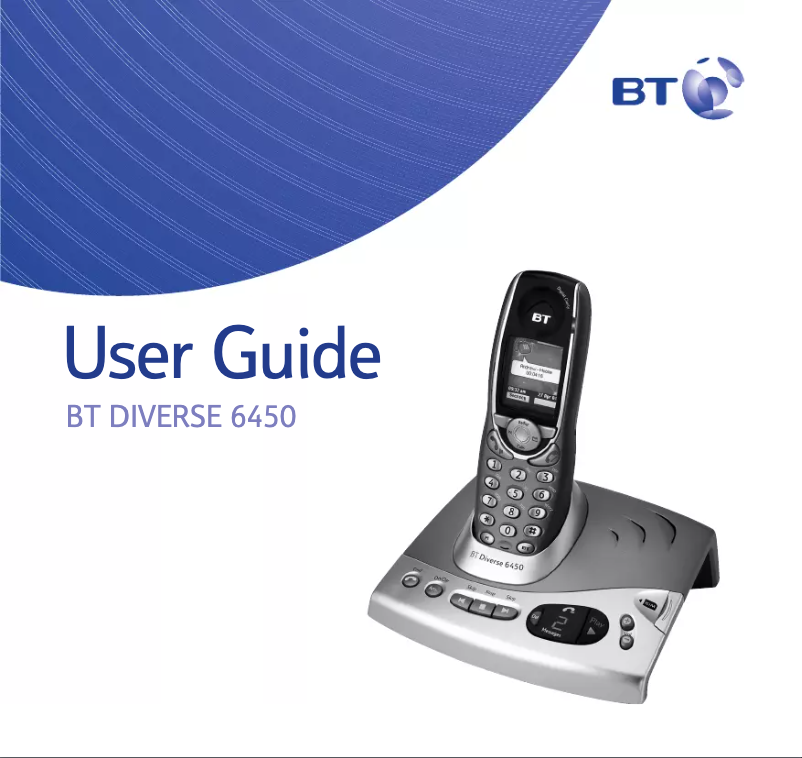 Page 1 of the manual User Manual BT Diverse 6450