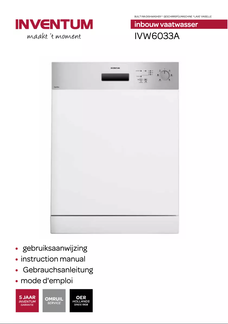 First page image of the manual for IVW6033A