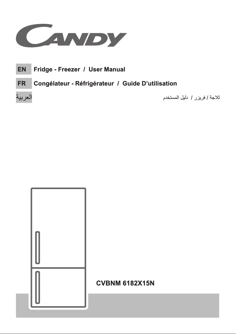 Page 1 of the manual User Manual Candy CVBNM 6182X15N