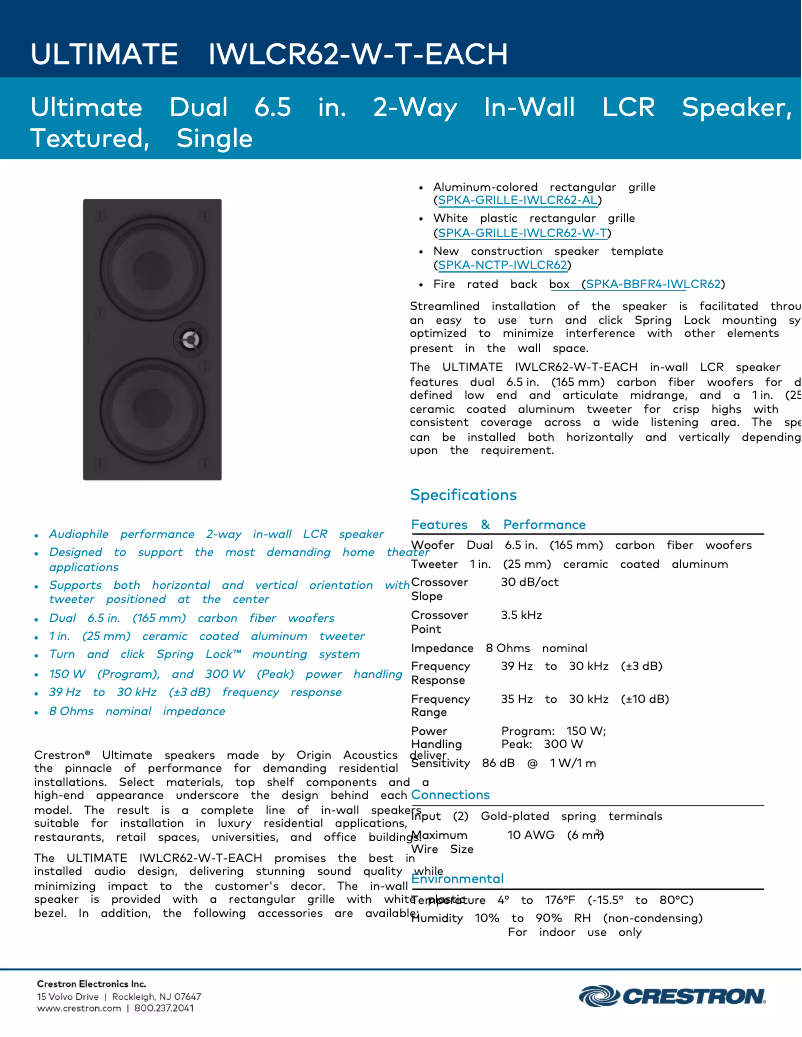 Image de la première page du manuel de l'appareil ULTIMATE IWLCR62-W-T-EACH