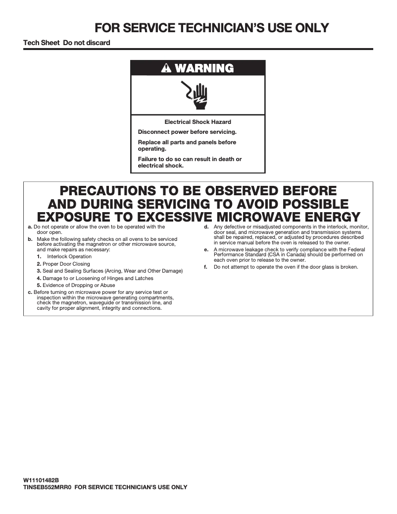 First page image of the manual for KMBD104GSS