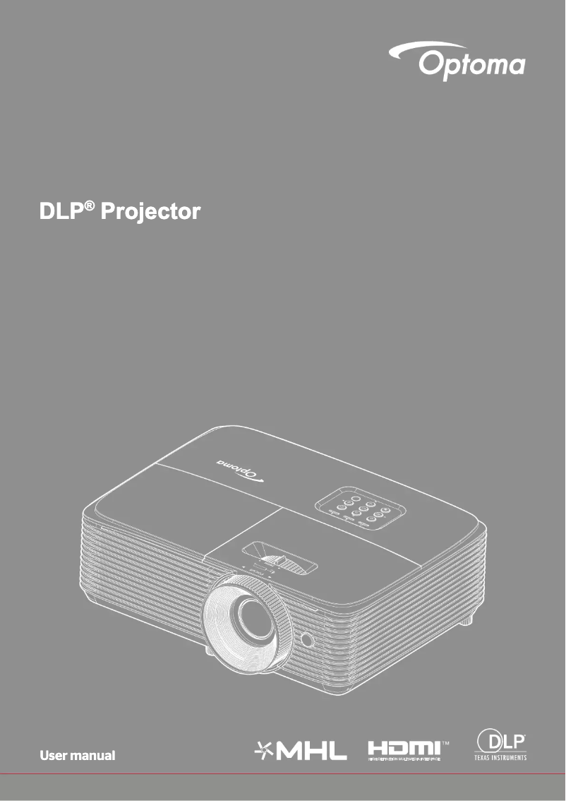 Page 1 of the manual User Manual Optoma HD39HDR