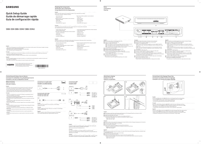 First page image of the manual for SBB-SSNU