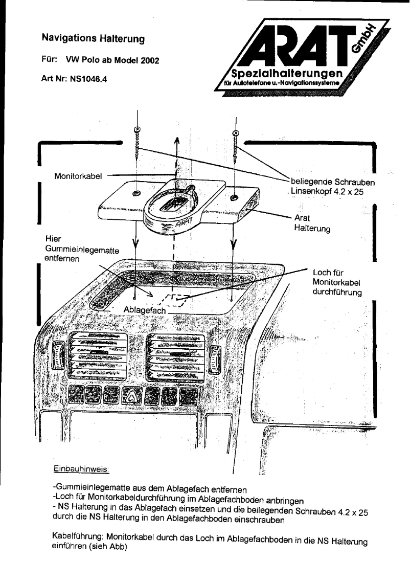 First page image of the manual for NS1046.4