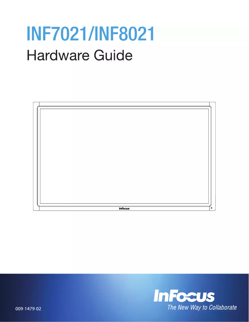 Page 1 of the manual User Manual InFocus Mondopad INF8021