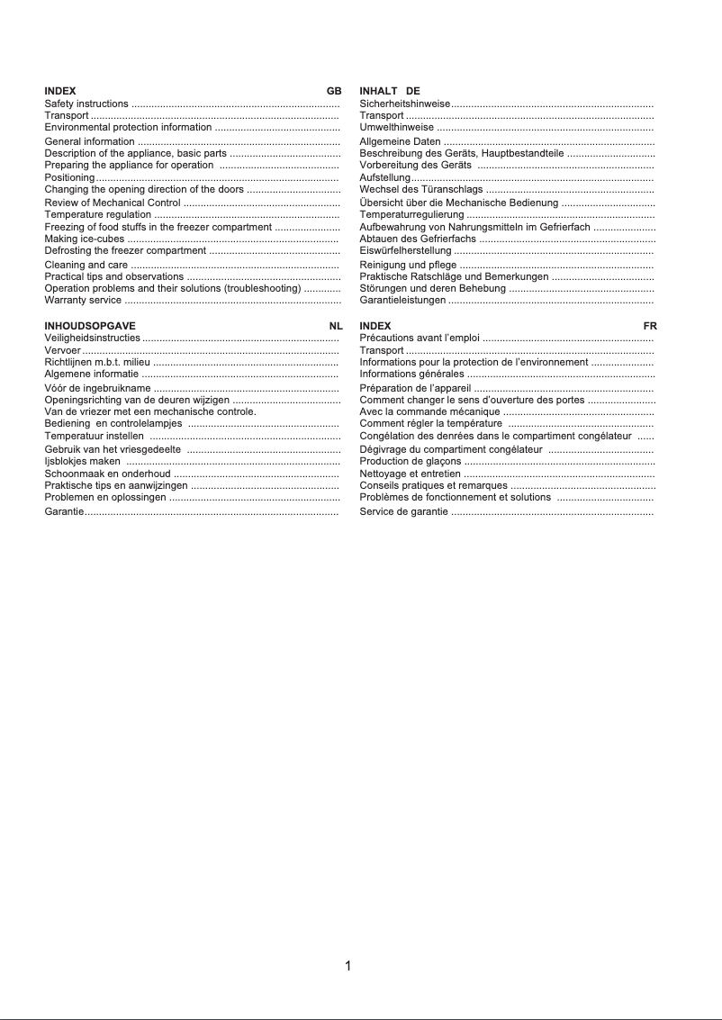 Page 1 of the manual User Manual Exquisit TK 245