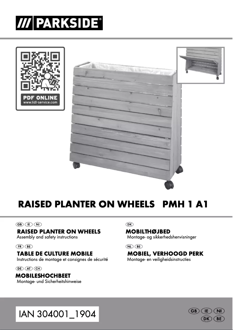 Page 1 of the manual User Manual Parkside PMH 1 A1