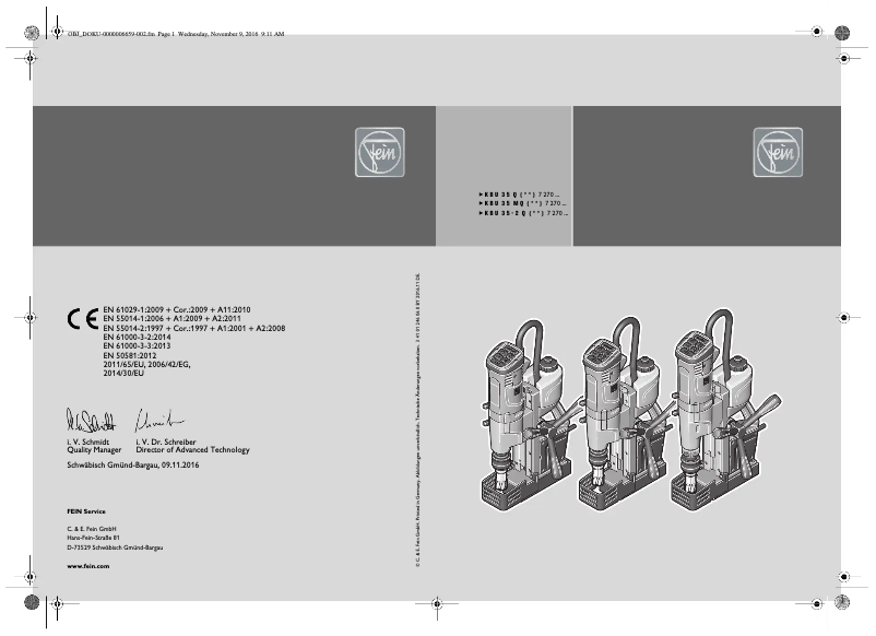 First page image of the manual for KBU 35 Q