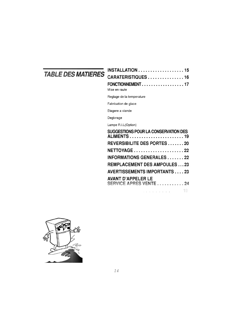 First page image of the manual for GR-242MVF