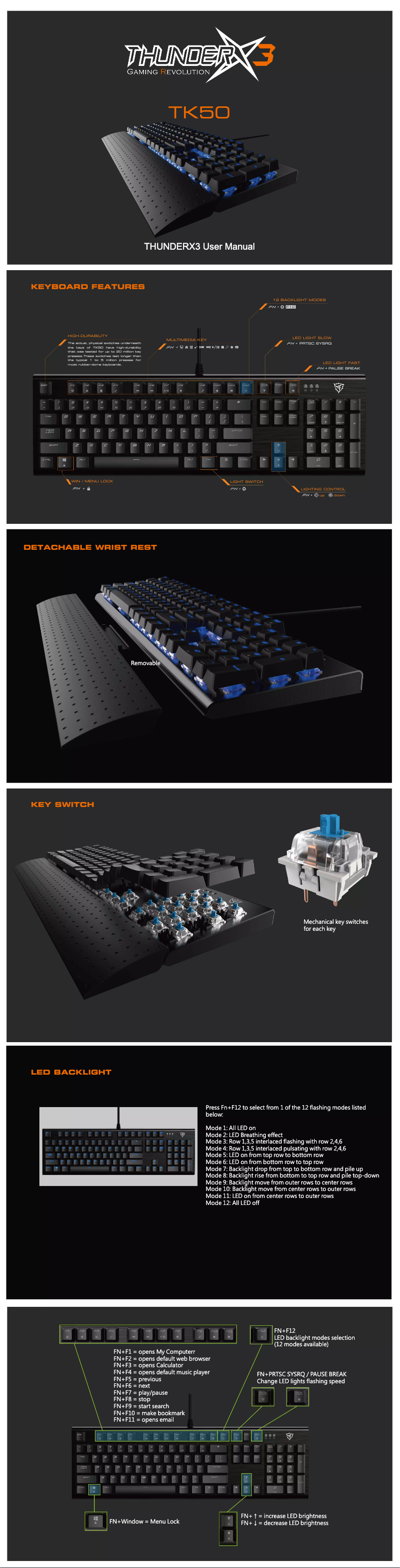 First page image of the manual for TK50