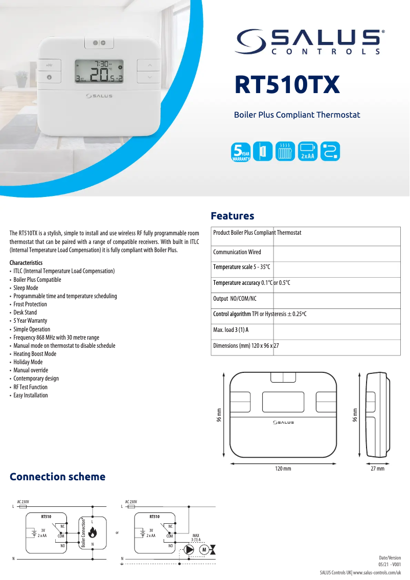 First page image of the manual for RT510TX+
