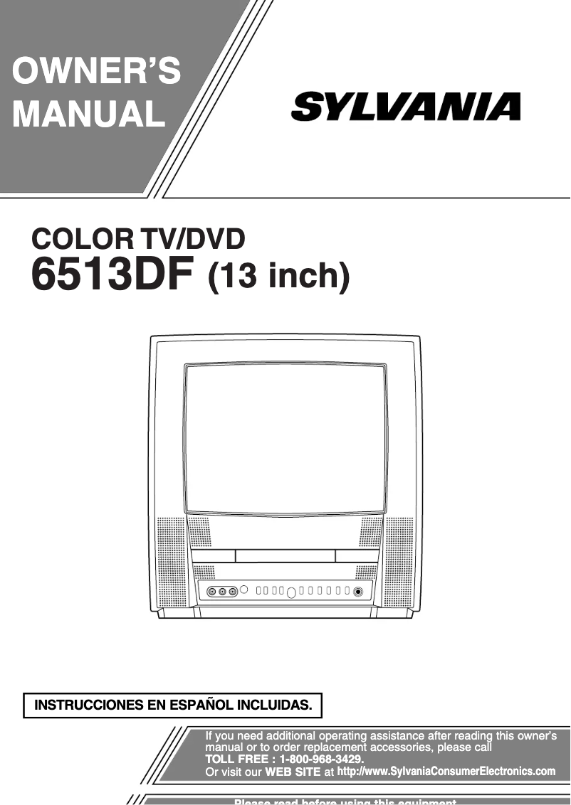 Page 1 of the manual User Manual Sylvania 6513DF