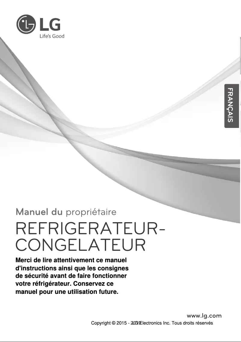 First page image of the manual for GR-C354SLCN