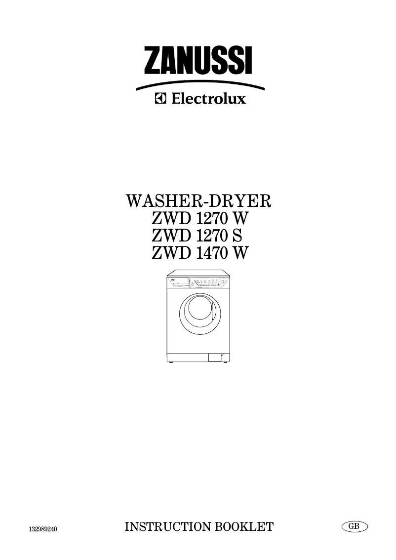 First page image of the manual for ZWD1270W