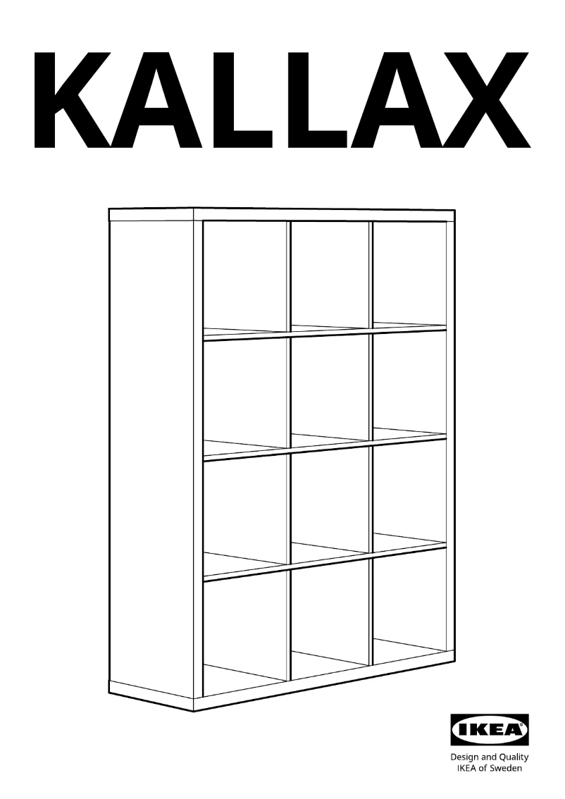 Page 1 of the manual User Manual Ikea KALLAX 804.838.72