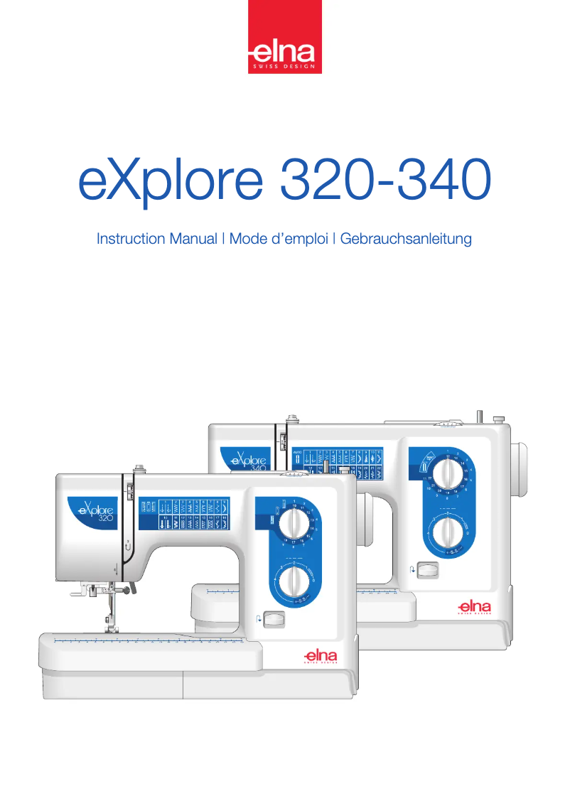 Page 1 of the manual User Manual Elna eXplore 340