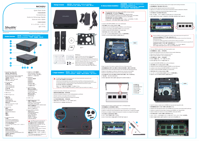 First page image of the manual for XPC nano NC02U