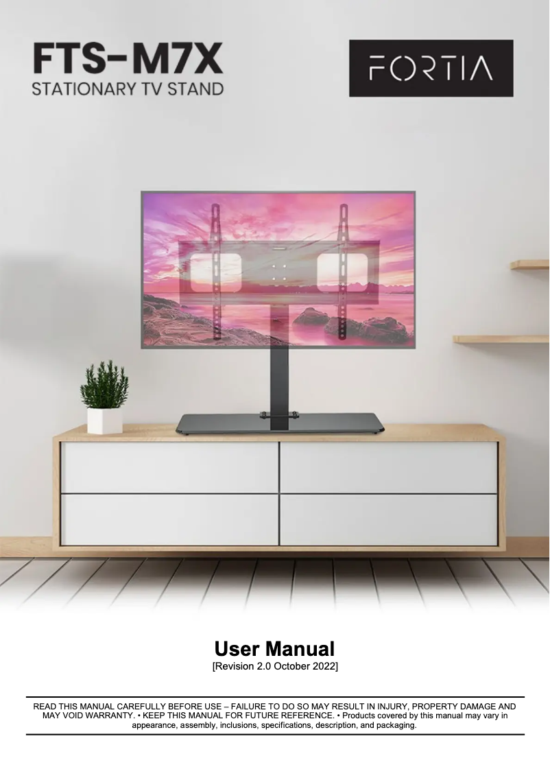 Page 1 of the manual User Manual Fortia FTS-M7X