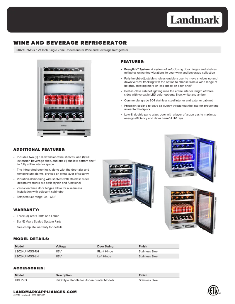 First page image of the manual for L3024UI1MPR-RH