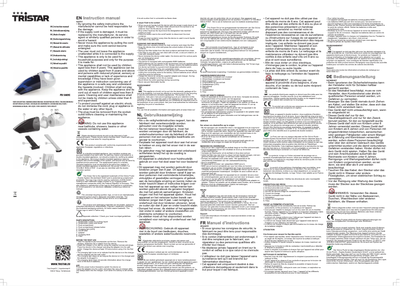 First page image of the manual for PD-3809E