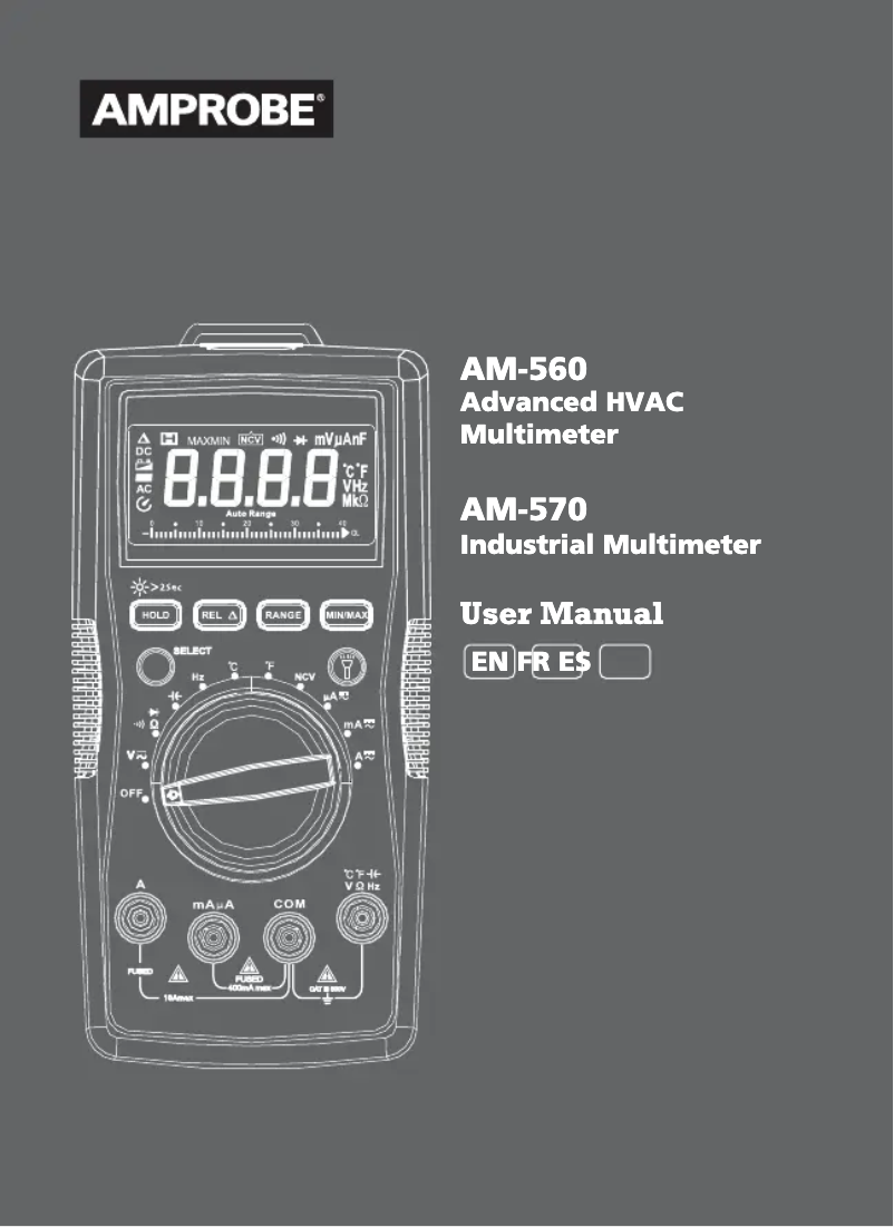 Page 1 of the manual User Manual Amprobe AM-570
