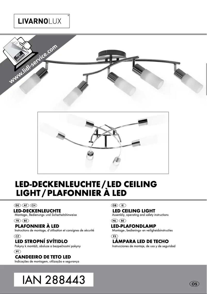 Page 1 of the manual User Manual Livarno Lux IAN 288443