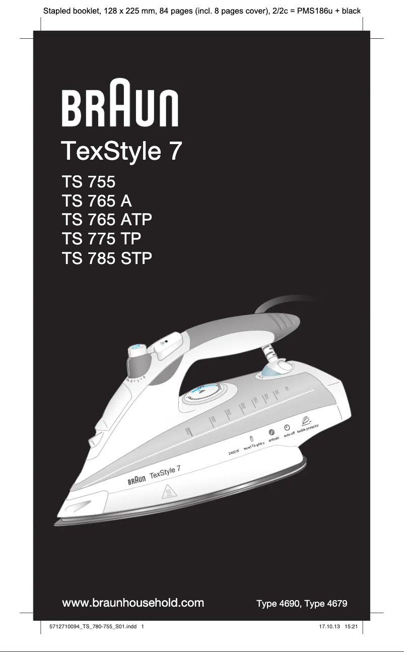 First page image of the manual for TexStyle 7 TS 785 STP
